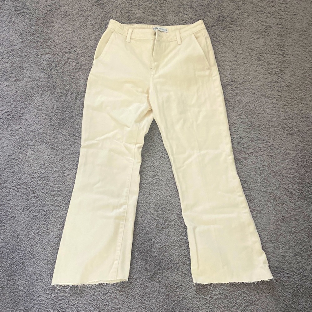 Zara Marine Straight Leg Jean White Size 6